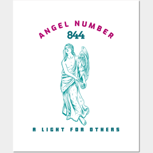 Angel Number 844 A light for others Posters and Art